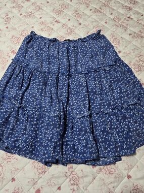 Skies are Blue - Floral Tiered Women's Skirt